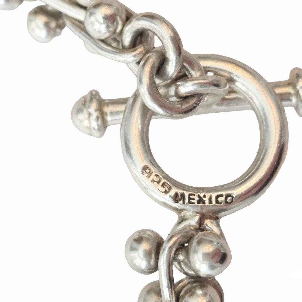 Timeless Mexico 925 Silver DNA Necklace with Polished Finish. - Picture 3 of 7